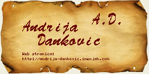 Andrija Danković vizit kartica